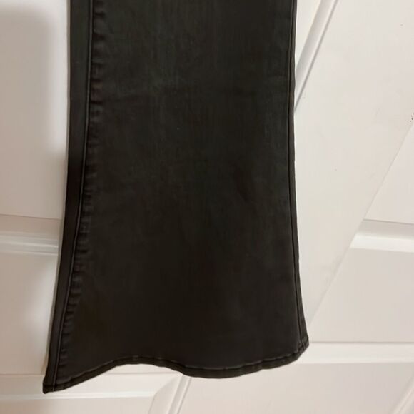 Sandrine Rose NEW sz 26 super flare black jeans mid-high rise $178 retail bell - Picture 8 of 16
